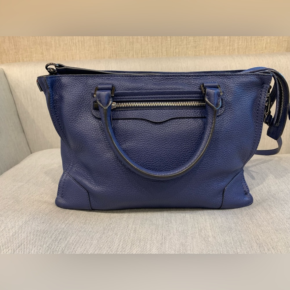 Rebecca Minkoff Royal Blue Purse with Silver Accents and Crossbody Strap